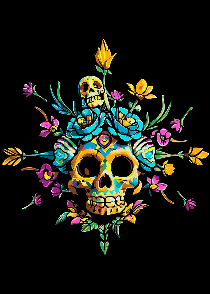 Skull flowers