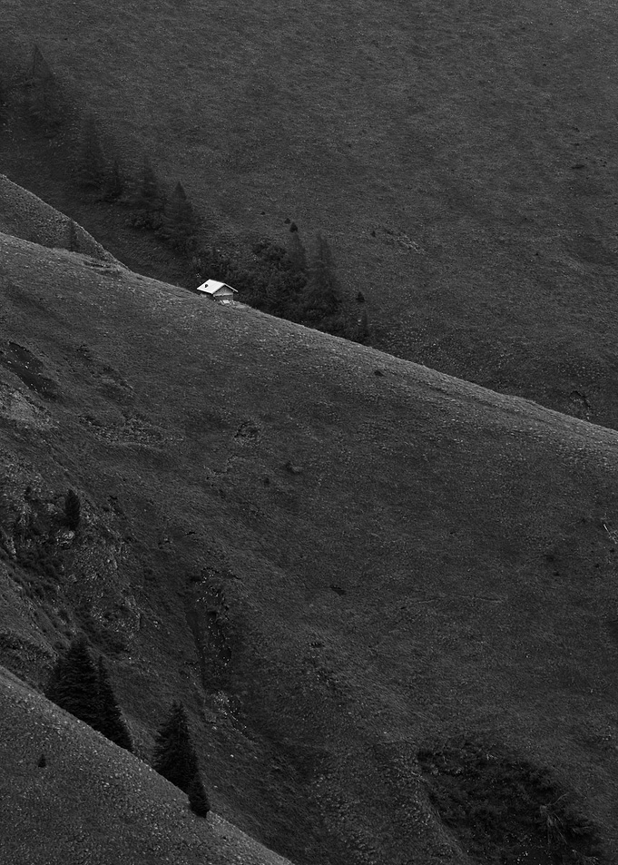 Dolomites black and white
