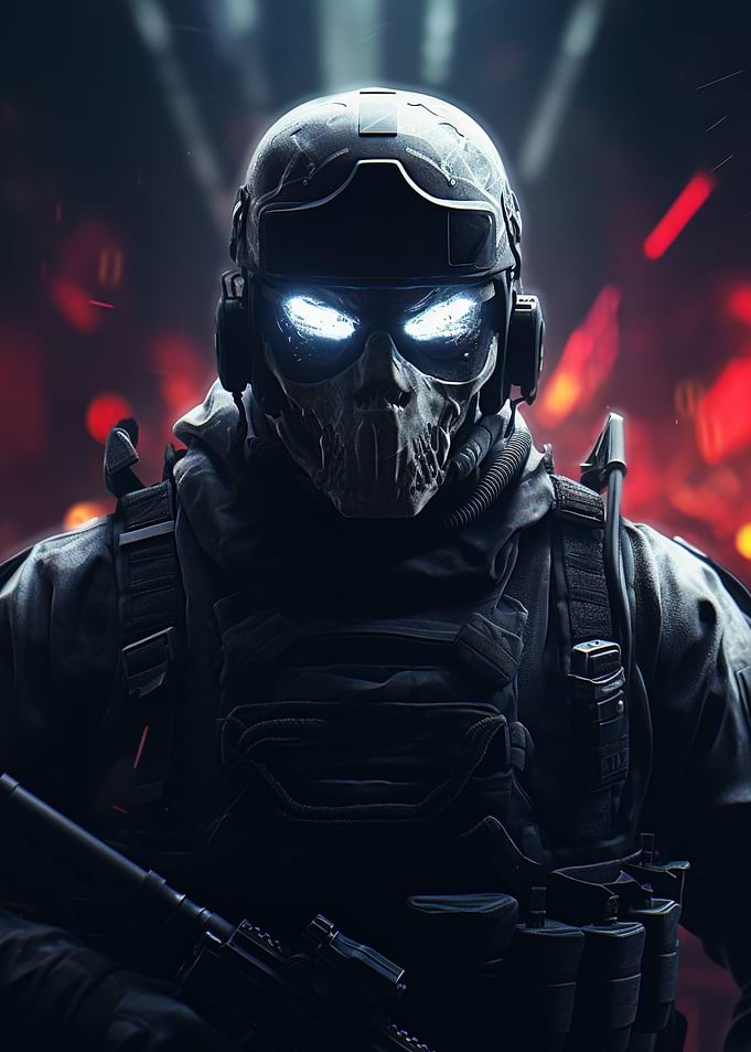 Futuristic Ghost Soldier