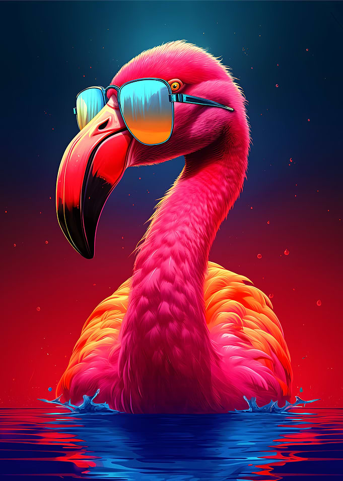 Adorable Tropical Flamingo