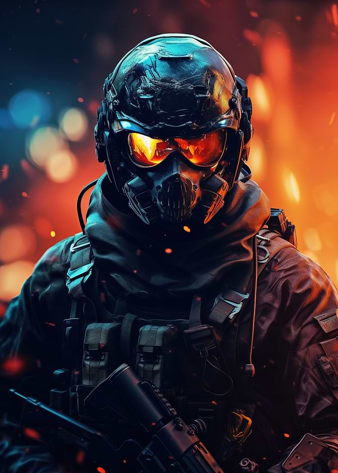 Futuristic Ghost Soldier