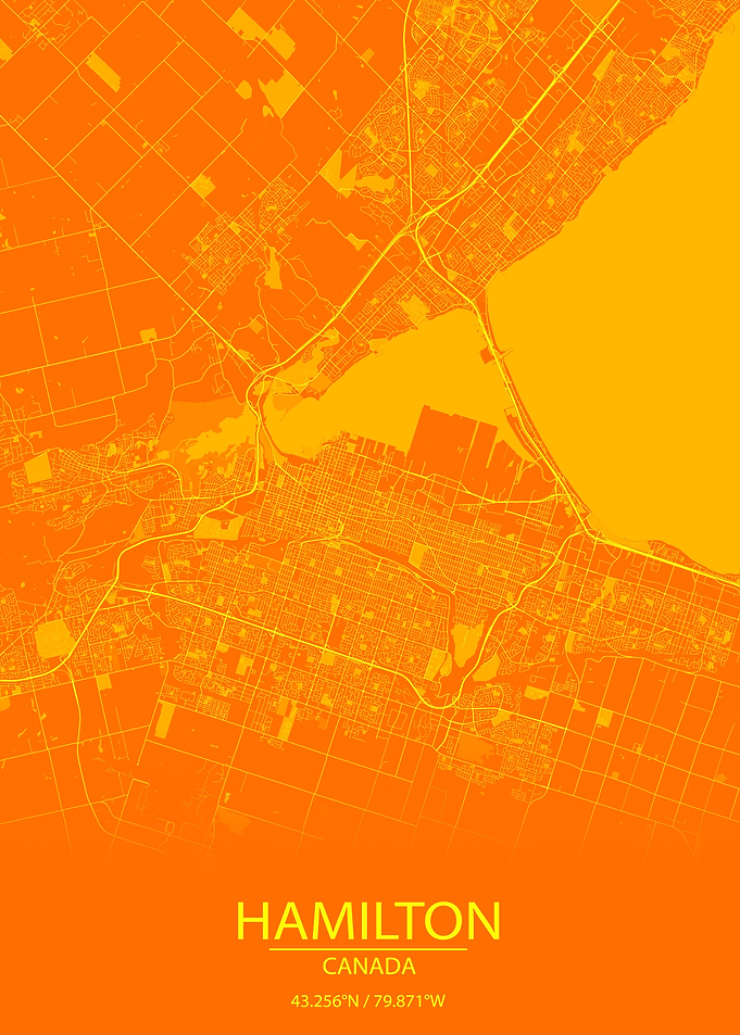 Hamilton CA Orange Map