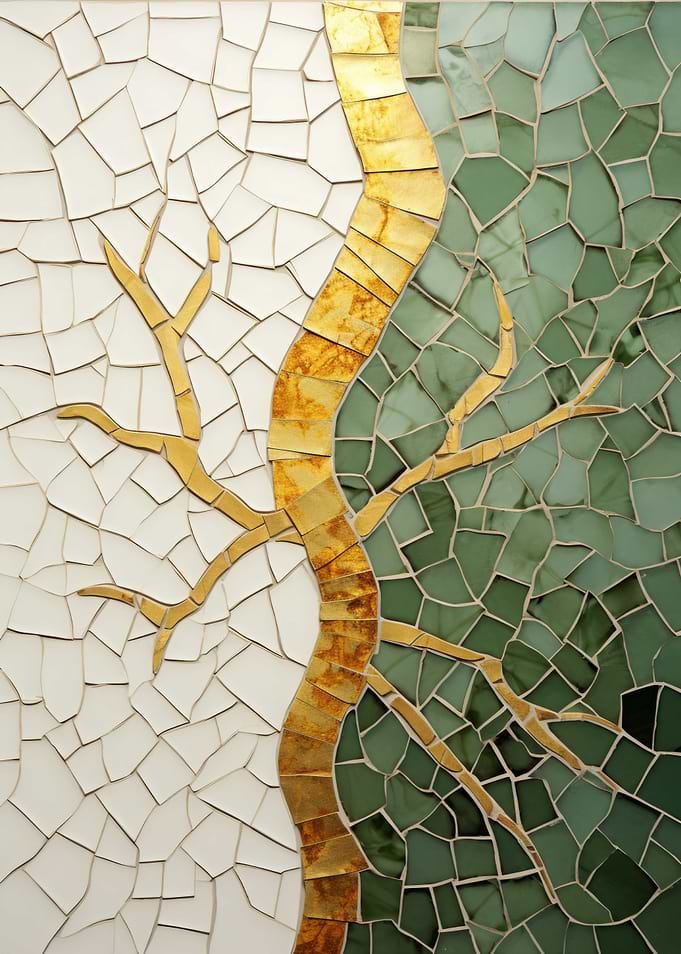 Mosaic Kentsugi Art