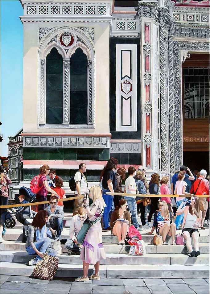 Entering the Duomo