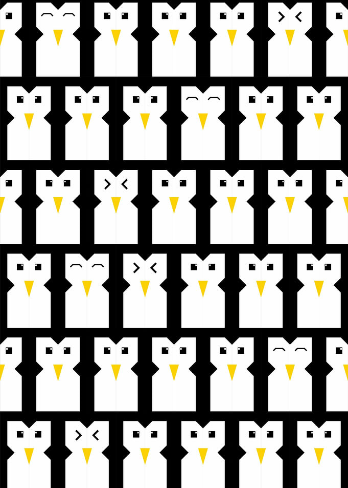 square penguins pattern