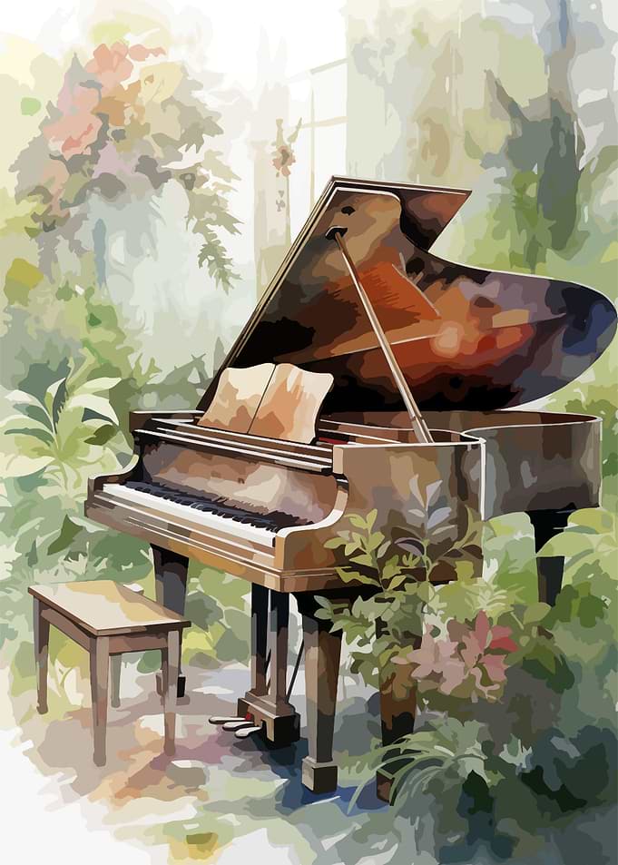 Piano in the forest