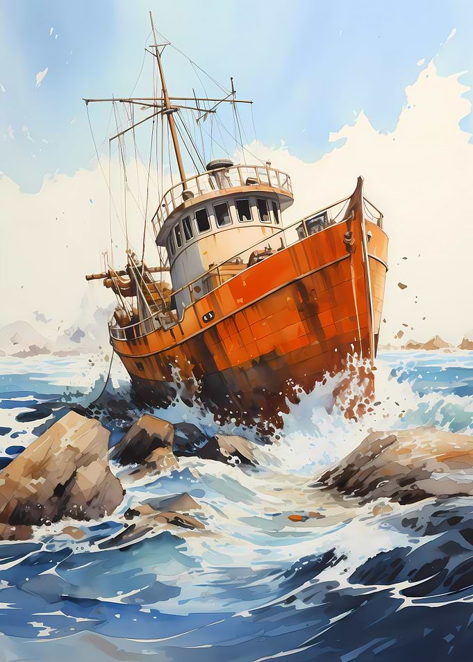 Shipwreck Sailing Ship Sea