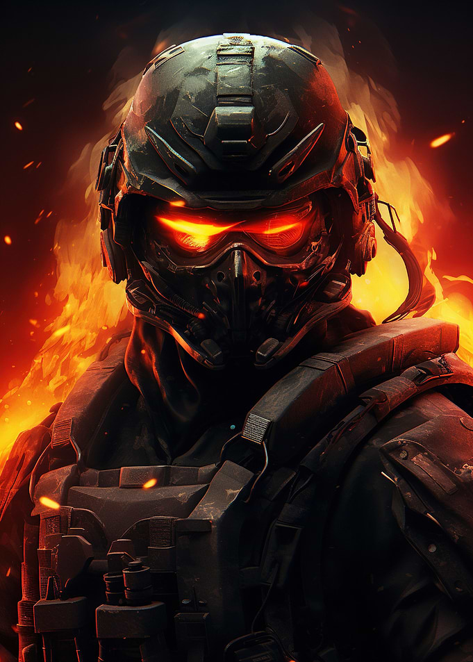 Futuristic Ghost Soldier