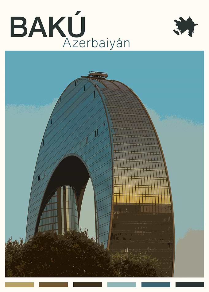BAKU TRAVEL POSTER