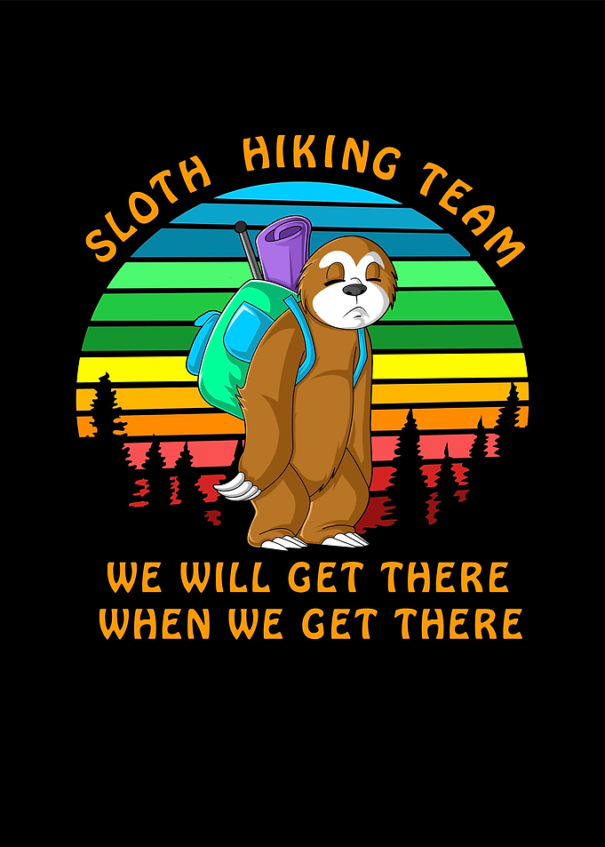 sloth hiking team