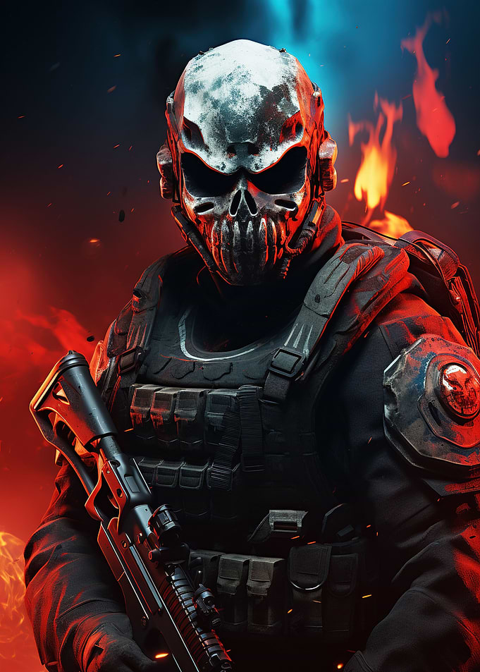 Futuristic Ghost Soldier