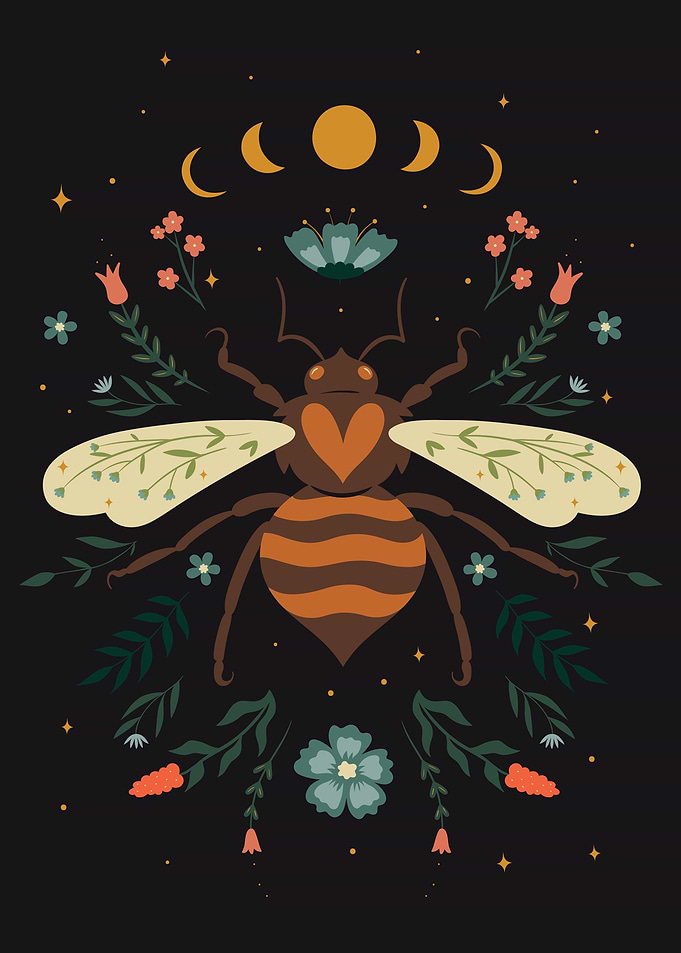 Phases Moon Bee