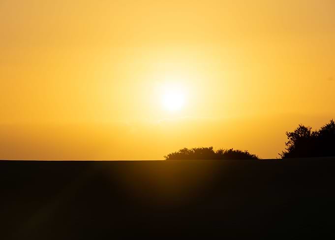 Sand dunes at sunrise