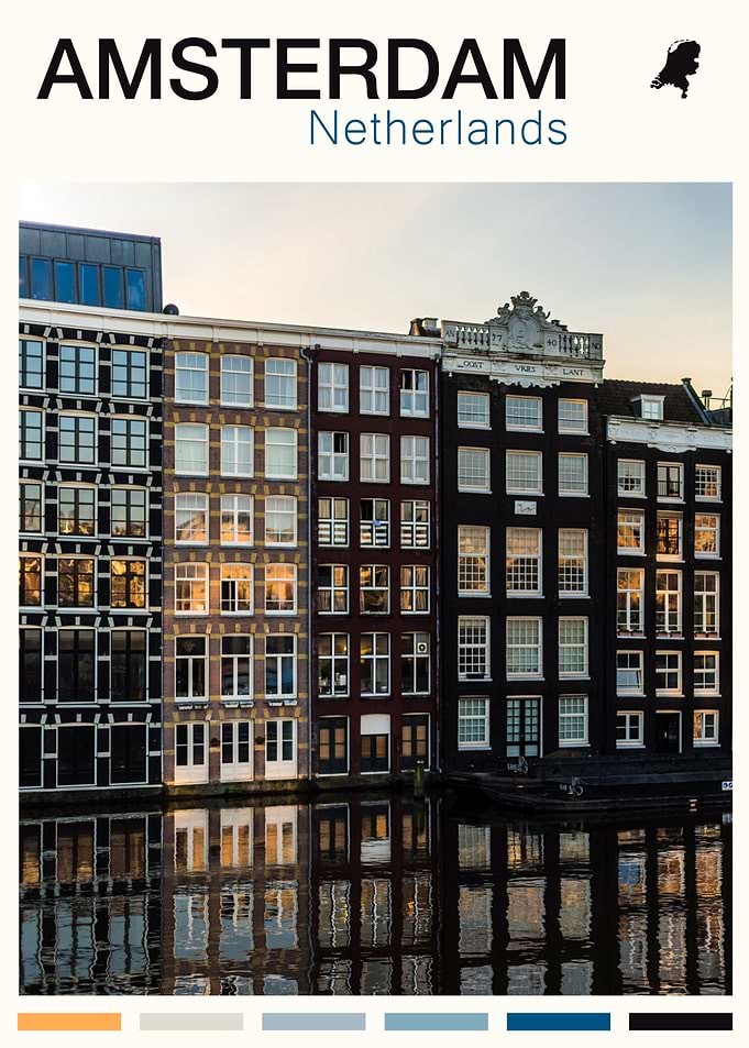 AMSTERDAM TRAVEL POSTER