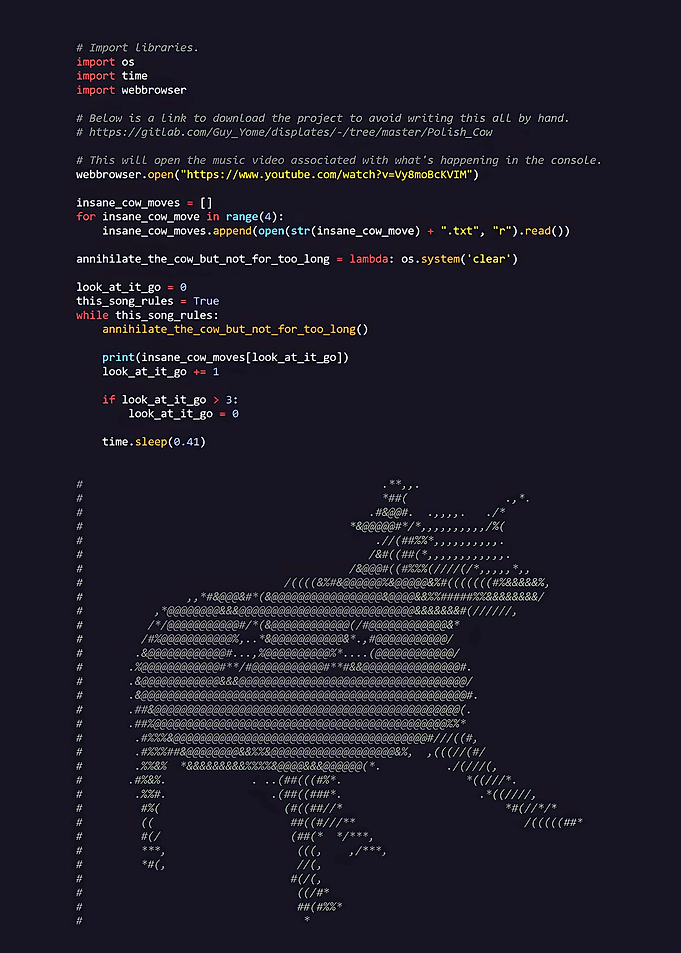 Polish Cow in Your Console