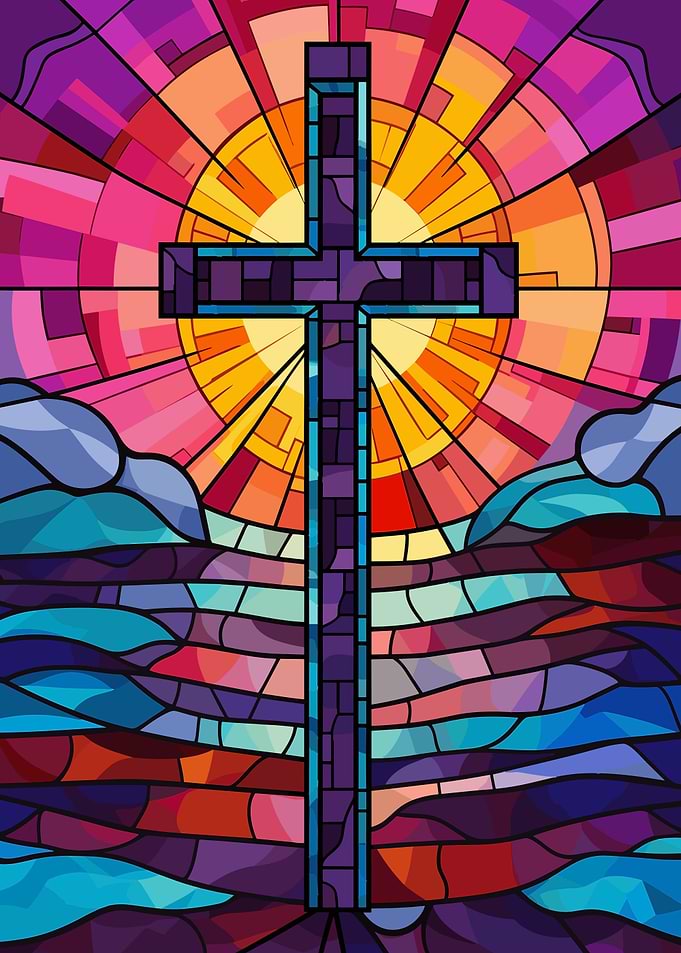 Stained Glass Cross