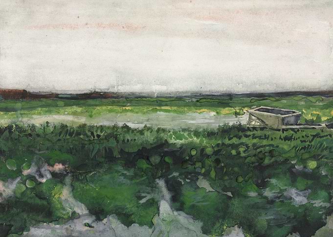 Landscape with Wheelbarrow