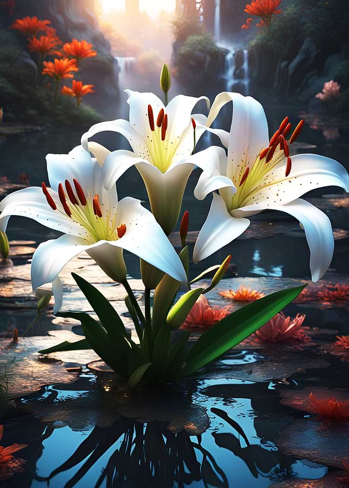 White Lilly flowers