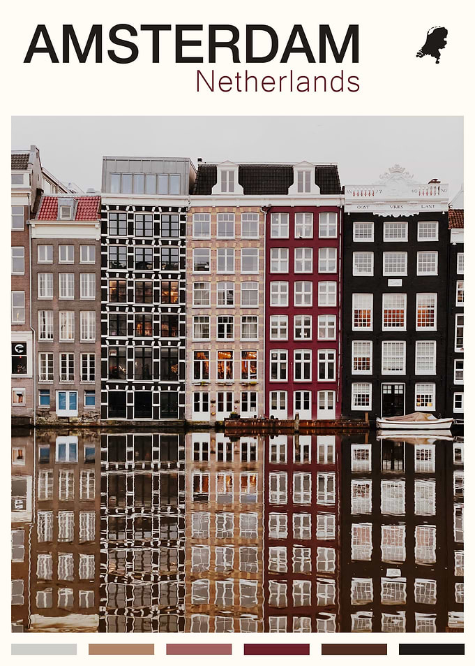 AMSTERDAM TRAVEL POSTER