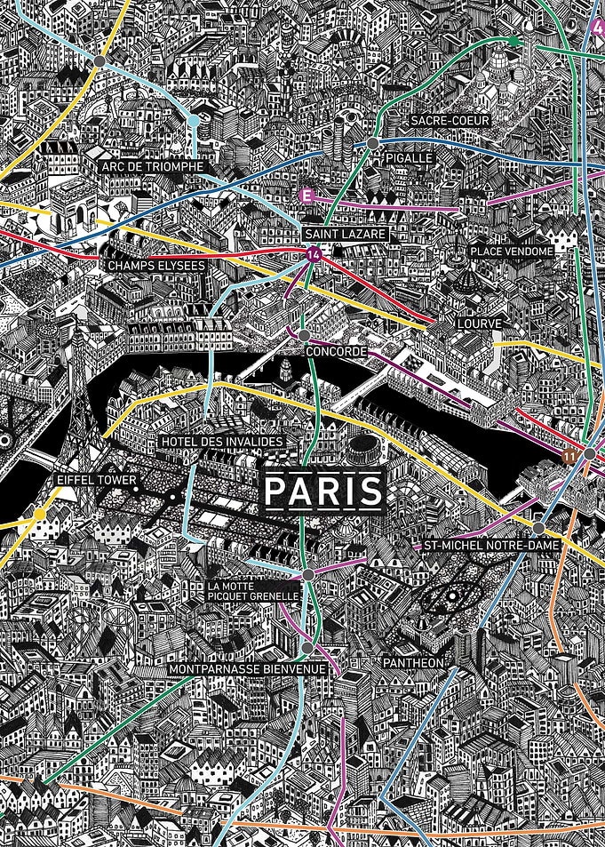 Paris France street map
