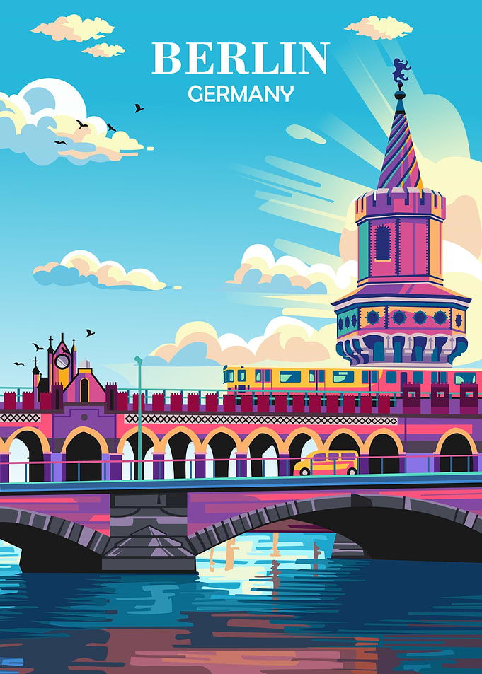 Travel Poster Berlin Germ