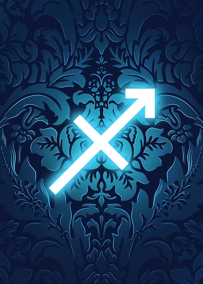 Sagittarius neon zodiac