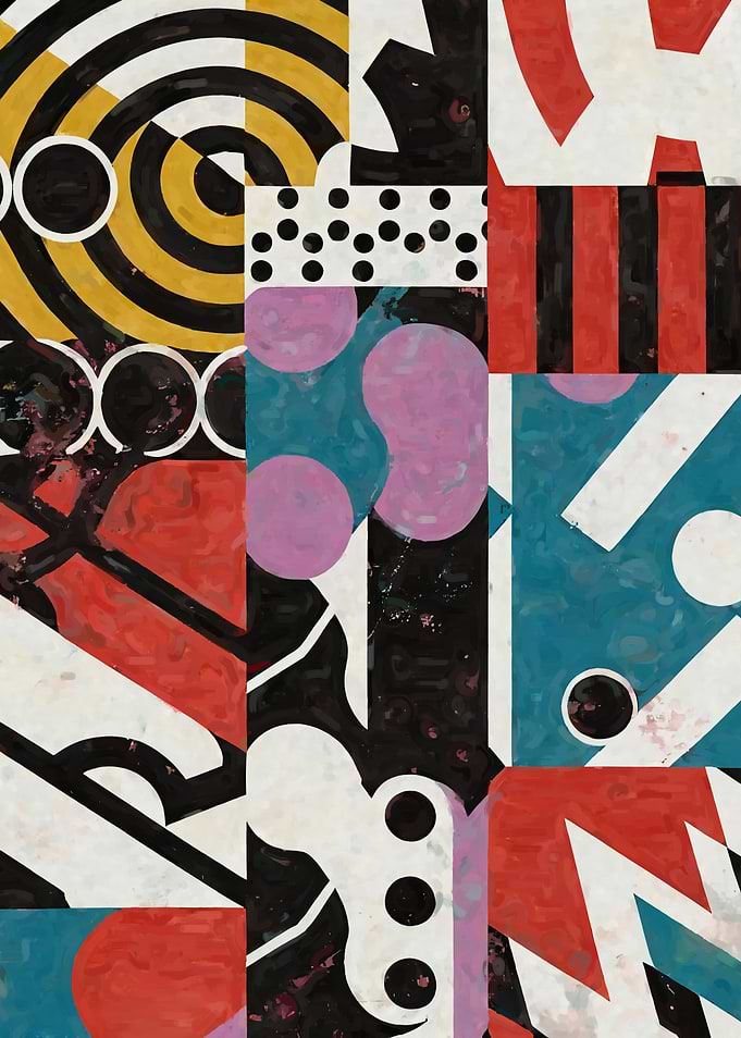 Grungy Bauhaus Shapes