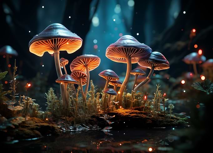 Mushroom village party