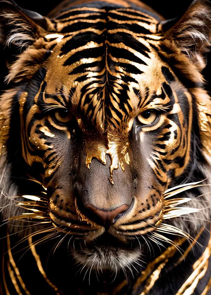 black and gold tiger