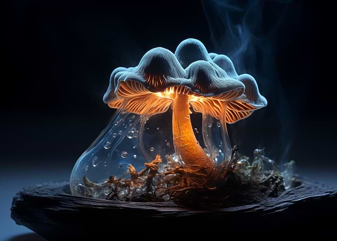 Succulent bossy mushroom