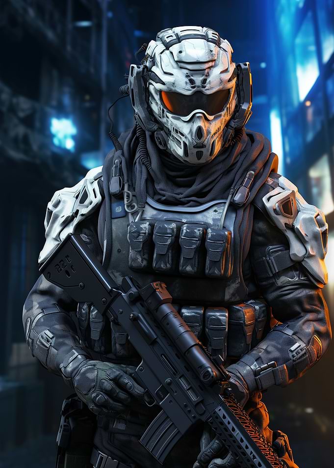 Futuristic Ghost Soldier