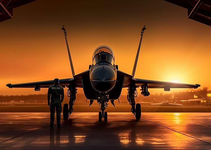 Jet Fighter With Pilot
