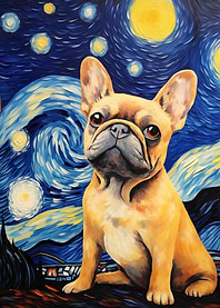 French Bulldog Van Gogh