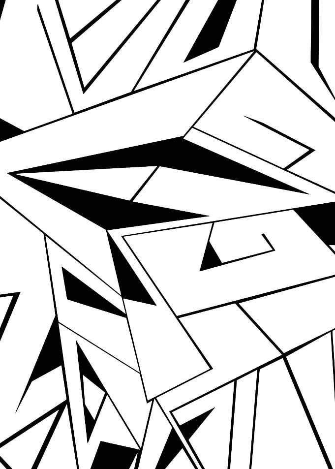 black white art