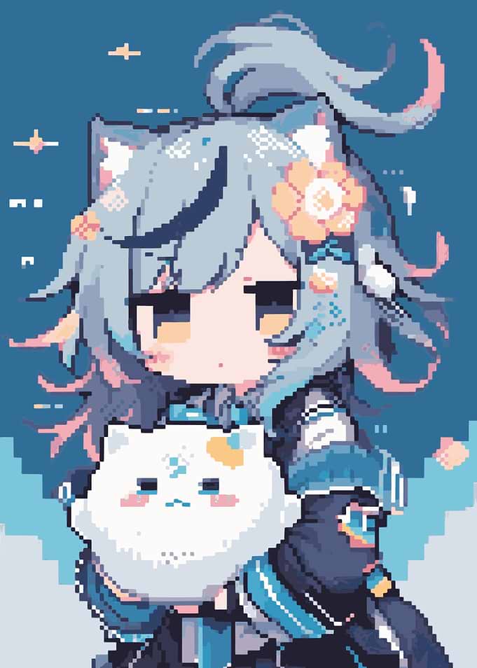 Pixel Art Fantasy Feline