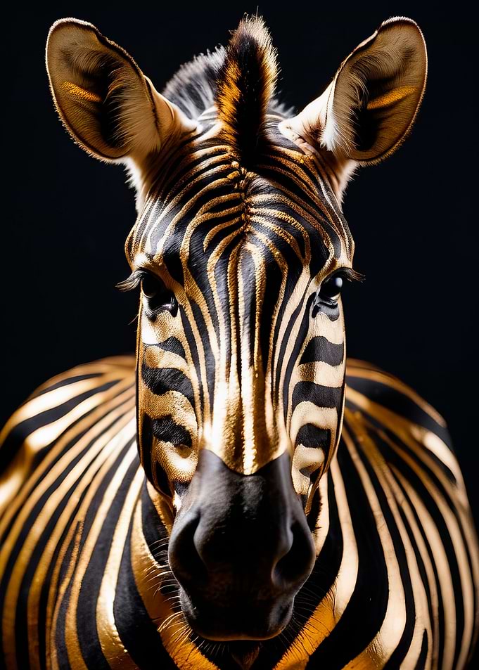 black and gold zebra