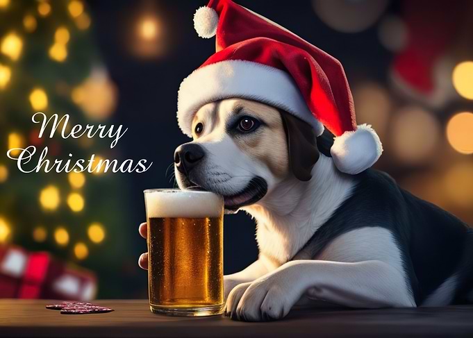 Dog Merry Christmas