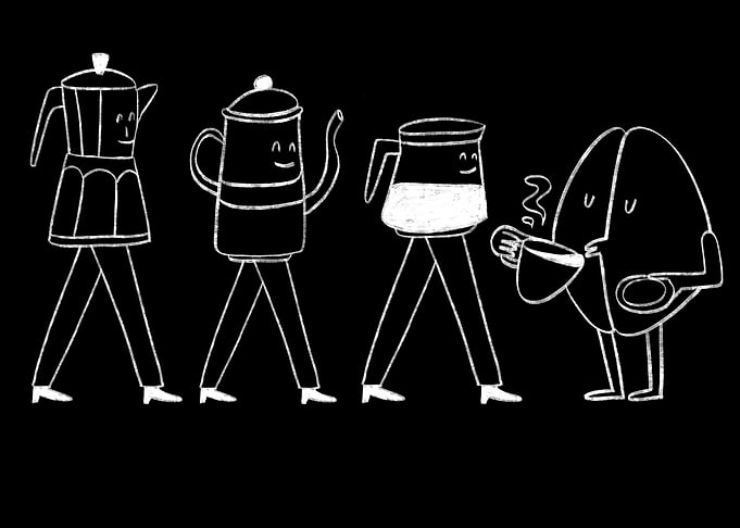Manual Brew Coffee Doodle