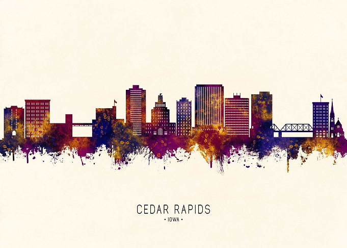 Cedar Rapids Iowa Skyline