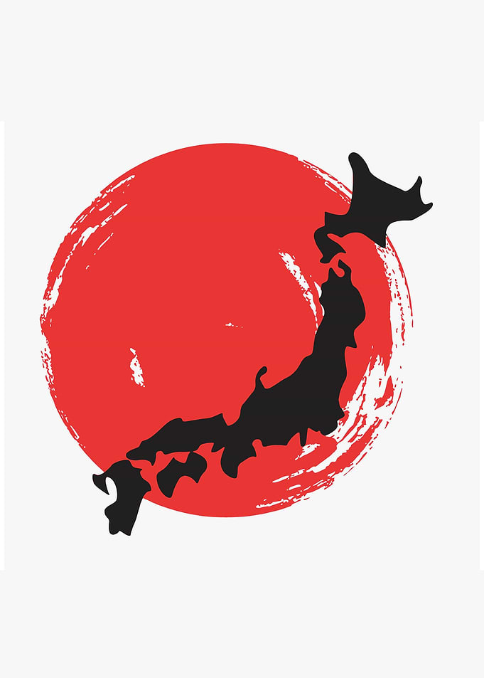 minimalist map japan