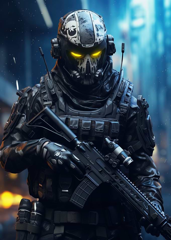 Futuristic Ghost Soldier