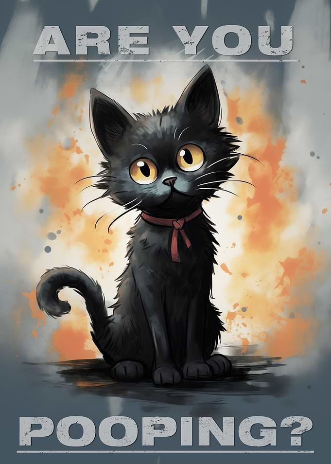 Inquisitive Black Cat