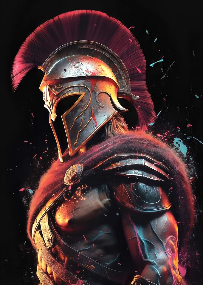 Neon Spartan in Gold