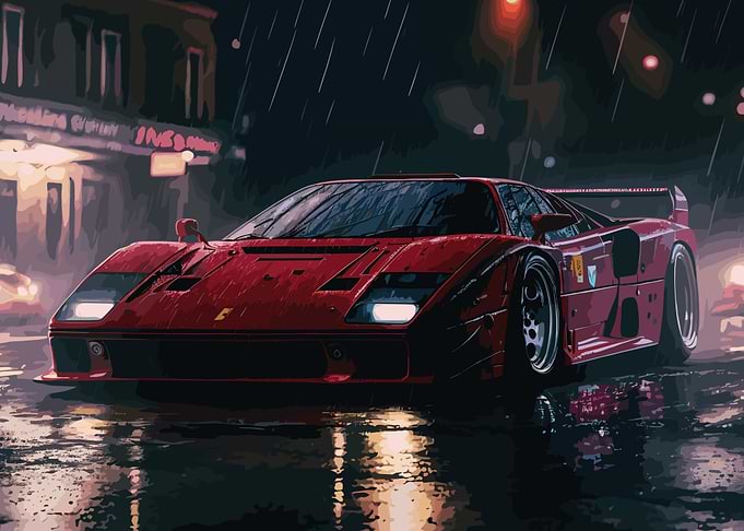 Red Ferrari F40