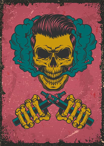 Vaping skull