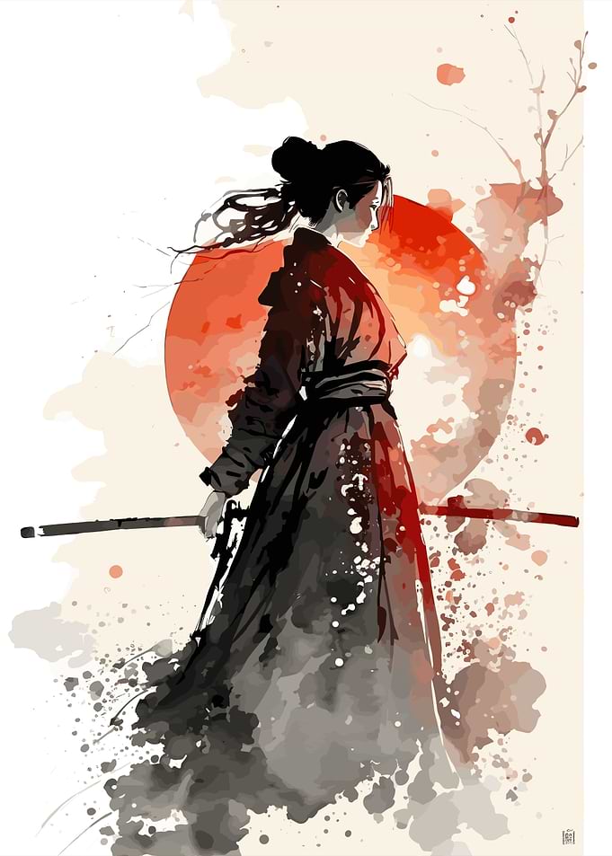 Samourai at Sunset