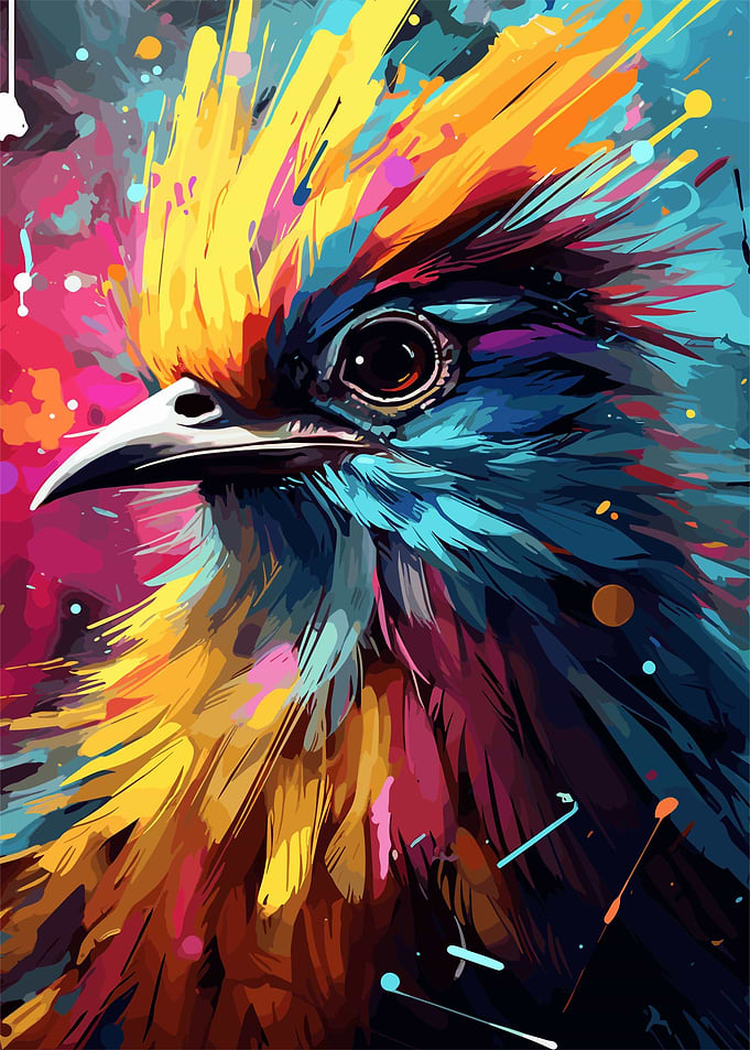 close up bird painting