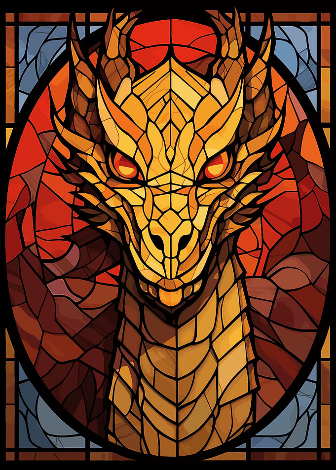 Dragon Stained Glass