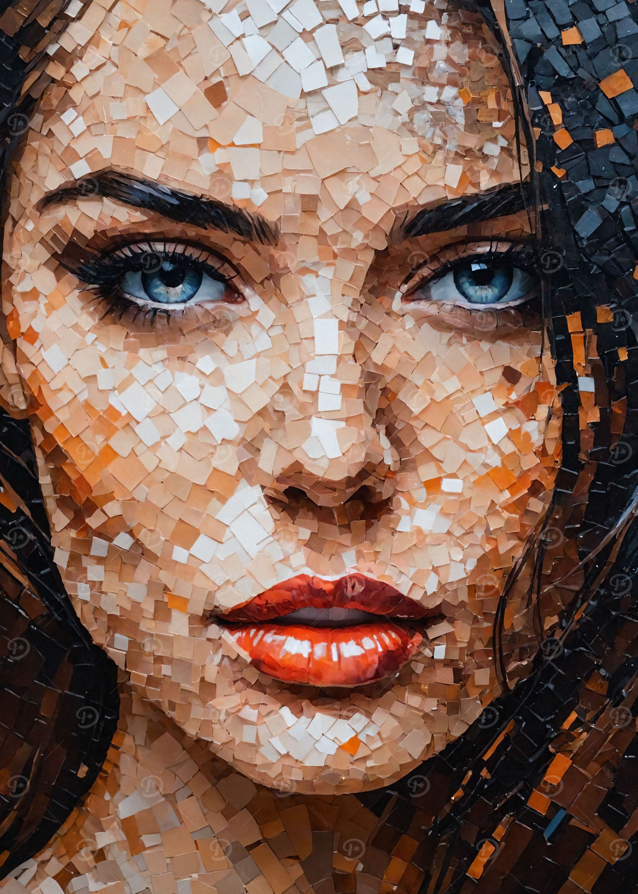 Abstract portrait of woman