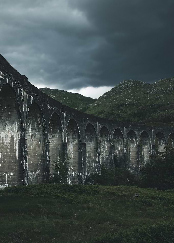 Glenfinnan Viaduct cloudy